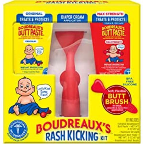 Amazon.com: Boudreaux's Butt Paste Complete Rash Kicking Kit, Diaper Rash Cream Ointments for Baby & Applicator : Baby