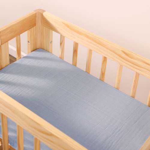 All-Stages Bassinet Sheet in GOTS Certified Organic Muslin Cotton