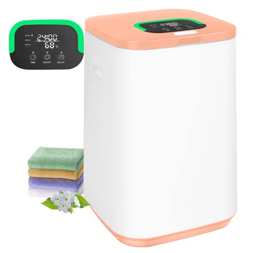 Towel Warmer for Bathroom, 23L Large Capacity, Creamy Orange | Towel Heater with LED Display, 3 Heating Modes, 20/40/60 Min, Auto Shut Off, Child Lock, Fits 2 Oversized Towels for Family
