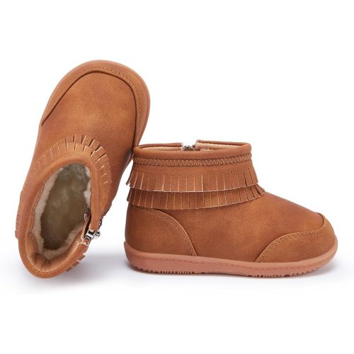 BMCiTYBM Girls Boys Snow Boots Warm Winter Fur Lined Baby Shoes (Infant/Toddler/Little Kid)