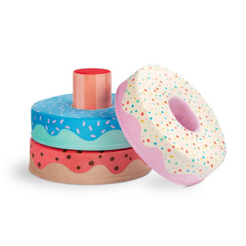 Battat Squishy Stack Donuts Stacking Foam Indoor Toy Donut 4 Piece Set for Ages 12 Months +