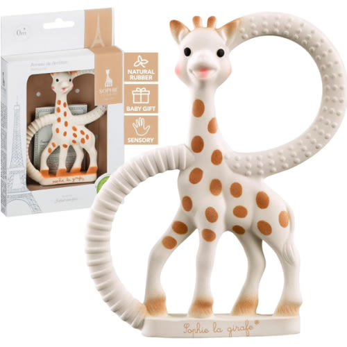 Sophie la girafe | Teething Ring | Made from Natural Rubber | Designed for Teething Babies | Awaken All 5 Senses | Easy to Clean