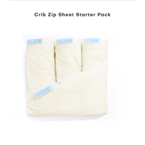 Crib Zip Sheet Starter Pack - Crib 3-Pack / Ivory