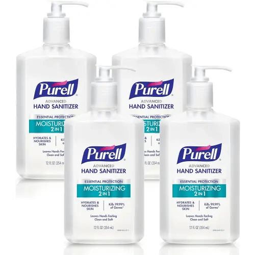 Purell 2in1 Moisturizing Advanced Hand Sanitizer Gel, 12 oz Pump Bottle (Pack of 4) - 3698-06-EC