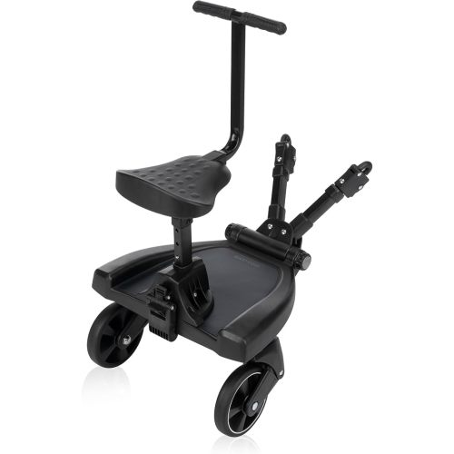 Maxi-Cosi Hop-on Board, Stroller Board, 2-In-1, Detachable Seat, Toddler Sit or Stand Attachments, Compatible With Most Maxi-Cosi Strollers - Black