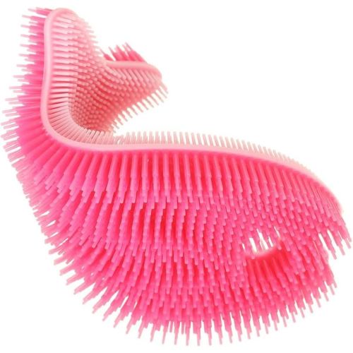 Innobaby Bathin' Smart Silicone Sensory Fish Bath Scrub for Babies and Toddlers - Pink