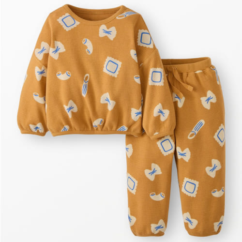 Long Sleeve Waffle Top & Pants Set