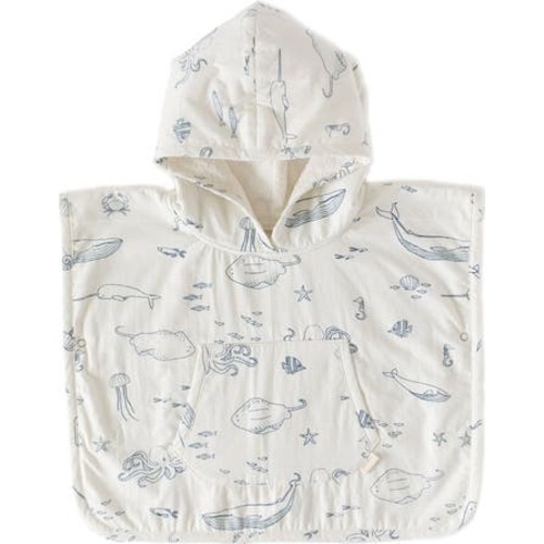 Organic Cotton Hooded Towel Poncho, 12-24 M