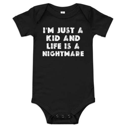 I'm just a kid, Emo Baby, Pop Punk Baby short sleeve one piece