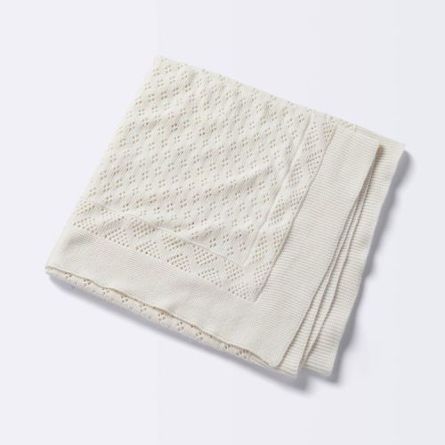 Seed Stitch Pointelle Baby Blanket - Cream - Cloud Island™