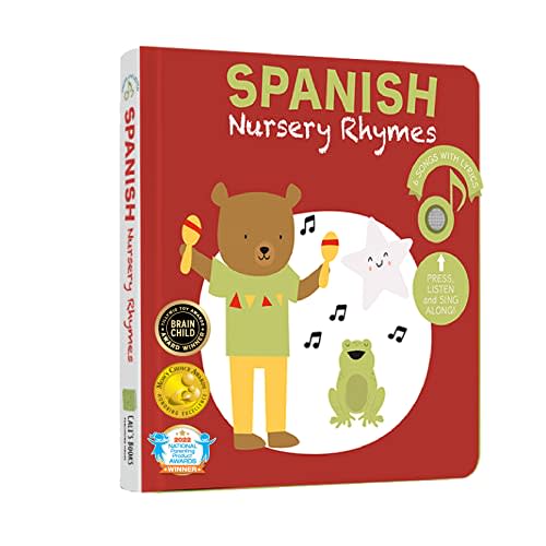 Spanish Books for Toddlers 1-3 | Bilingual Baby Books | Spanish Nursery Rhymes Sound Book with 6 Favorite Songs| Great Spanish Baby Book | La Vaca Lola Sound Book en Español