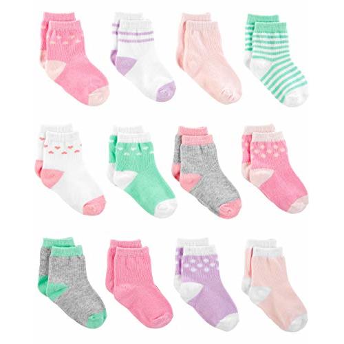 Simple Joys by Carter's Toddler and Baby Girls' Socks, Pack of 12