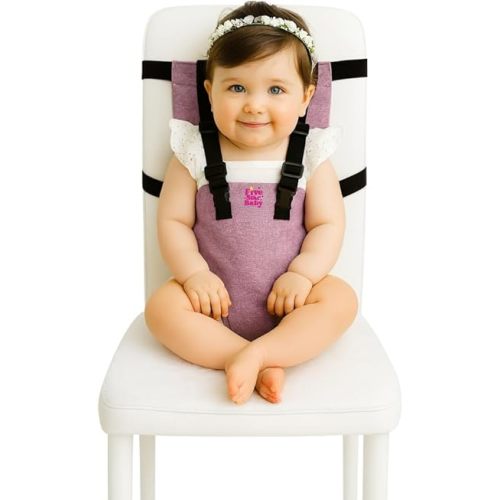 Portable Baby Chair Strap – Travel Dining Seat Cover for Babies & Toddlers | Portable Baby Chair for Travel | Compact, Foldable Baby Seat Cover – Pink