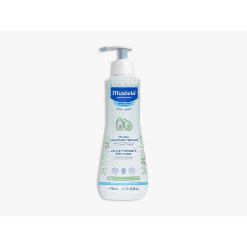 Mustela Baby Cleansing Water - No-Rinse Micellar Water - with Natural Avocado & Aloe Vera - for Baby's Face, Body & Diaper – 10.14 fl. oz.