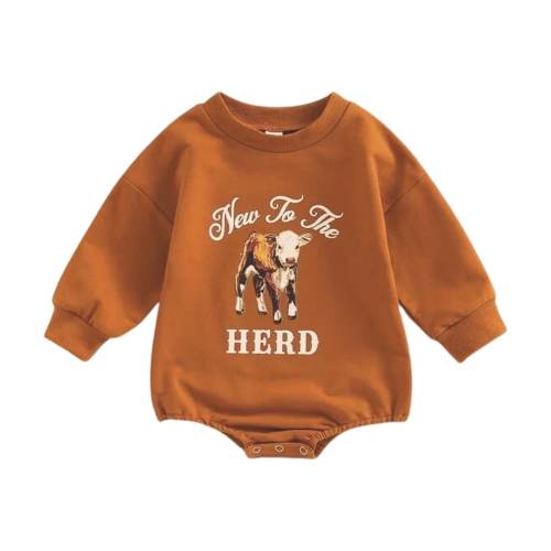 New to the herd | fresh outta the chute | baby sweater | western baby clothes | winter baby clothes | boy baby clothes | baby clothes girl