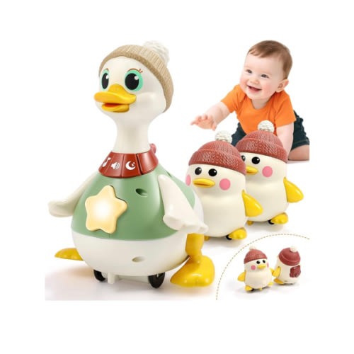 LUDILO Infant Baby Toys 6-12 Months: Musical Crawling Duck Toy Must Have 6 7 8 9 10 12 18 Month Old Baby Toy 6-12-18 Month Newborn Tummy Time Toys for 1 Year Old Boy Girl Gifts Stocking Stuffers