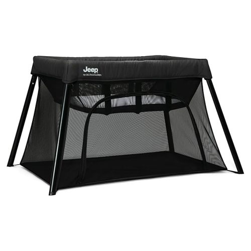 Jeep Horizon Compact Travel 2-in-1 Play Yard and Bassinet, Black