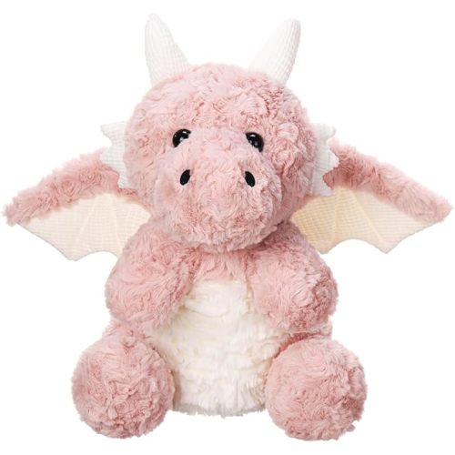 Little Flying Dragon Plush,Soft Dinosaur Stuffed Animals Pillow,Kawaii Fire Dragon Animal Plushies Toy, for Girls,11.86",Pink