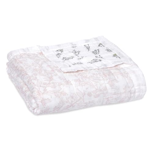 aden + anais Silky Soft Bamboo Viscose Baby Blanket, Crib Bedding for Newborn Baby and Toddler, Nursery Blanket for Boys and Girls, Baby Registry and Shower Gift, French Floral