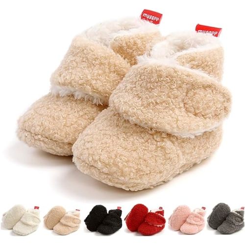 Ohwawadi Infant Baby Slippers Girls Boys Booties Warm Baby Socks Shoes Newborn Crib Footwear Prewalkers