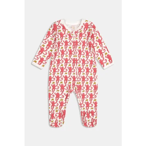 Roller Rabbit Infant Monkey Zipper Footie - Pink, 3-6 Months