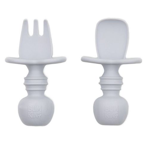 Bumkins Silicone Chewtensils - Gray