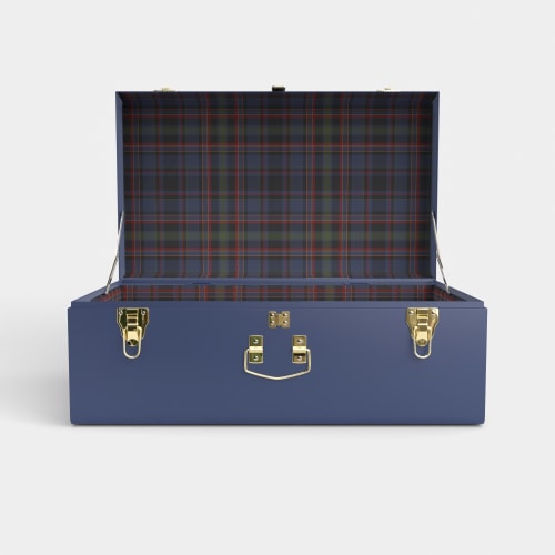 Boy Grand Trunk | Best Seller - Navy / PK Plaid / Embroidery