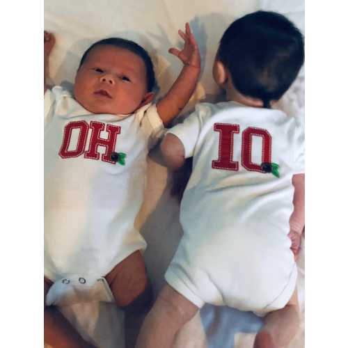 OHIO Buckeyes Baby Bodysuit, Short or Long Sleeves