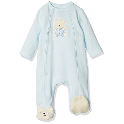 Little Me Clothes for Baby Boys' 100% Cotton Scratch-Free Tag Footie Sleeper, Preemie to 9 Months