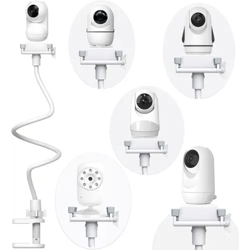 Baby Camera Monitor Mount Flexible Holder Stand Compatible with Momcozy,HelloBaby HB6550/HB65/HB66/HB6560/iFamily,Blemil,GoodBaby,OKAIDI,ANMEATE, Infant Optics Cameras and with 1/4" Baby Cameras Stand