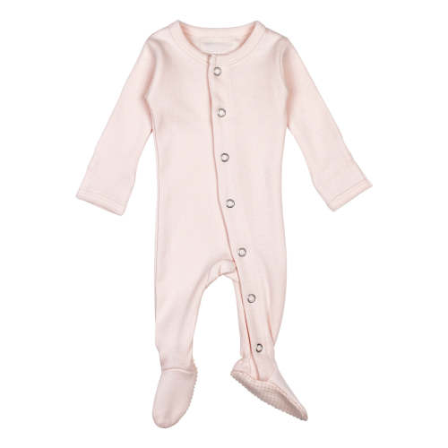 Blush | Organic Snap Footie – L'ovedbaby