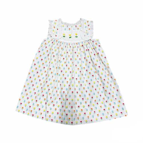 Yellow Flower Iris Dress-Tulip Time