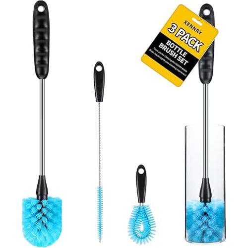 Water Bottle Cleaner Brush，Bottle Brush Tube Cleaning Lab Set with Long Handle，for Cleaning Beer Bottles, Wine Bottles,Bong，Straw Cleaner ，Crevice Cleaning，Straw Cleaner，Baby Bottle