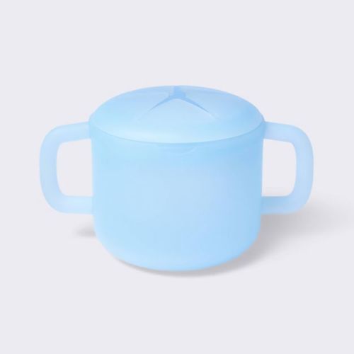 Silicone Snack Cup with Removable Lid - Blue - Cloud Island™