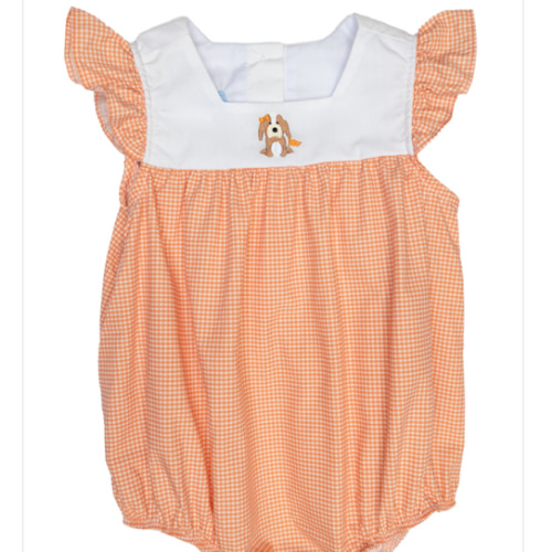 Charming Little One Orange Check Emma Bubble - Spoiled Sweet Boutique - Spoiled Sweet Boutique