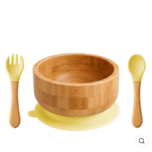 Classic Bamboo Suction Bowl Set