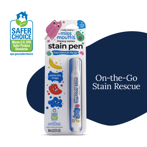 Miss Mouth's Messy Eater Stain Treater Pens for Baby & Kids, 1 Pack, Newborn & Baby Essentials, Stain Remover for Food, Grease, Coffee & More, Gentle on Laundry, Fabric & Underwear