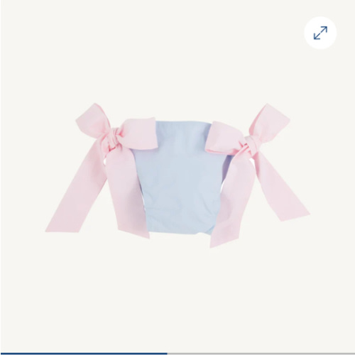 Beverly Bow Bloomer - Buckhead Blue with Palm Beach Pink