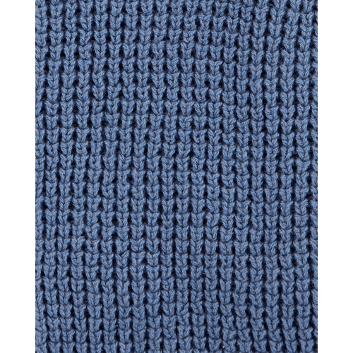 Baby Hooded Waffle Knit Cardigan - Navy Blue