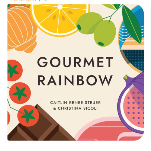 Gourmet Rainbow Board Book Poems About Color and Food Facts for Early Reader Baby 0-12M and Toddler Learning Resource 1-4 Years Preschool Classroom Teacher Must Have