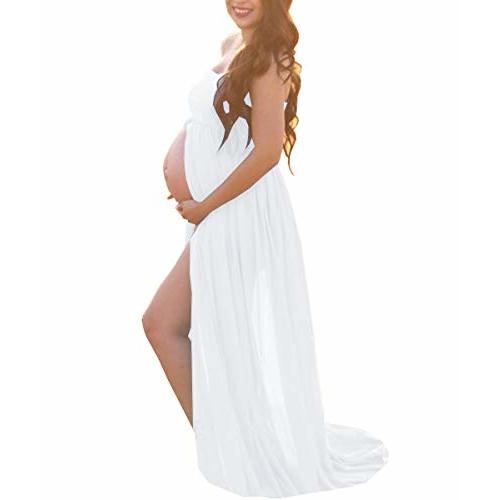 Mommy Jennie Maternity Dress for Photoshoot Sleeveless Open Front Photography Gown