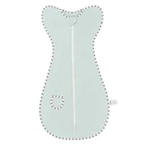 ZIGJOY Baby Transition Swaddle Sack, 1.0 TOG Snug Fit Baby Swaddle with 2-Way Zipper, 100% Cotton Self-Soothing Sleep Sack for Better Sleep, Mint Green, 0-3 Months : Baby