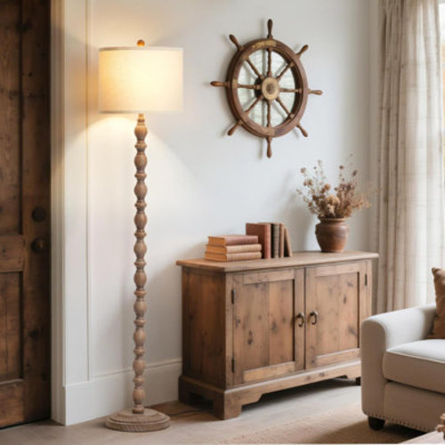 Ebern Designs 62" Farmhouse Binette For Living Room & Bedroom - 3-Color Temperature Standing Lamp & Reviews | Wayfair