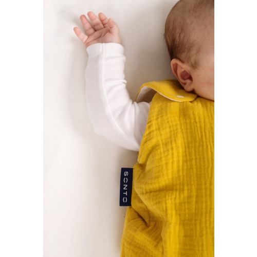 Organic Cotton Baby Sleep Sack / Toffee Baby Muslin Sleeping Bag