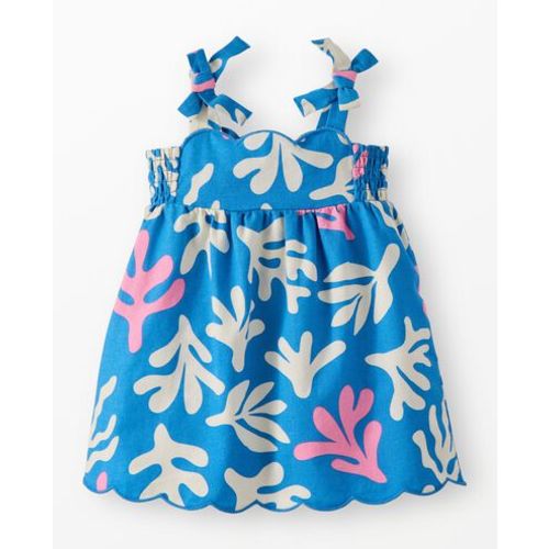 Baby Sleeveless Linen Bow Strap Dress