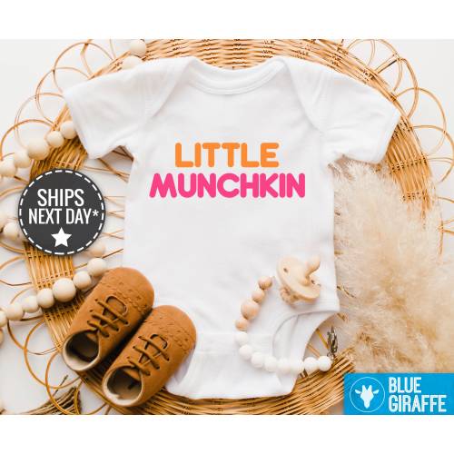 Little Munchkin Baby Onesie®, Funny Food Baby Onesies, Cute Donut Bodysuit, Cute Bodysuits