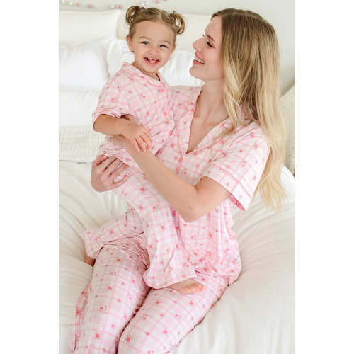 Women's Two-Piece Bamboo Flare Lounge Set | Primrose Plaid