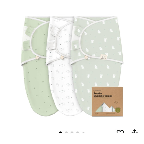 3-Pack Organic Baby Swaddle Sleep Sacks - Swaddles for Newborns, Infant 3-6 Months, Baby Girls, Boys, Soft & Snug Newborn Sleep Sack, Nursery Swaddling Blankets (Bunnies, L)