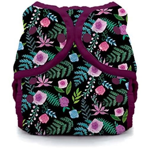 Thirsties Duo Wrap Reusable Cloth Diaper Cover, Snap Closure, Floribunda Size One (6-18 lbs)