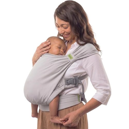 Boba Bliss Pre-Wrapped Baby Wrap Carrier, Newborn Sling, Gray